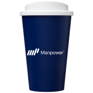 Gobelet Americano® isolant de 350 ml - Blanc / Bleu